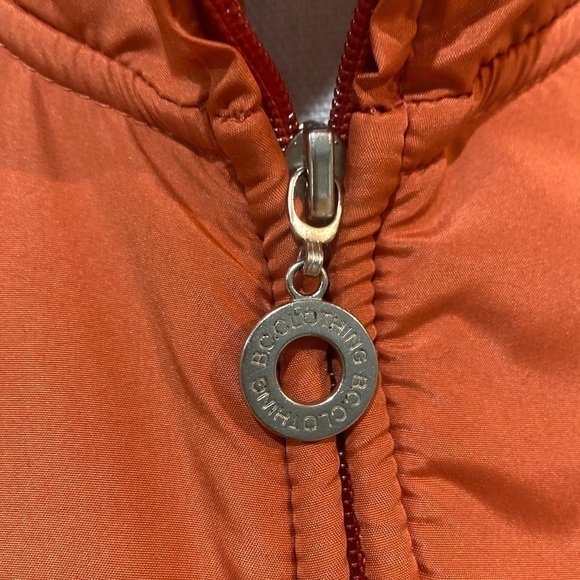 Bc Clothing fleece & nylon zip up vest in rusty burnt orange zip pockets size xl - Picture 4 of 10